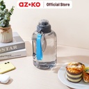 AZKO Kris Handy Botol Minum Water Drinking Bottle Botol Air Bpa Free Wadah Minuman Perlengkapan Minum Drinkware - Biru/Abu-abu