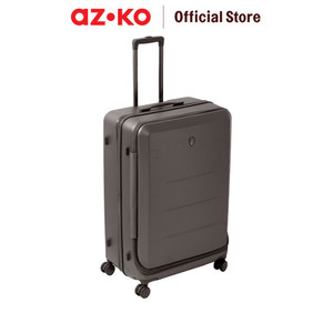 AZKO Heys Ez Fashion Koper Pc Tsa Lock Hardcase Luggage Koper Bagasi Dengan Tsa Tas Jalan-Jalan Travel Bag Tas Roda - Abu-abu, 26 inci