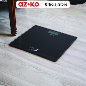 AZKO Kris 3.2X3.2X2.2 cm Timbangan Badan Digital Personal Body Weight Scale Alat Pengukur Berat Badan Penghitung Berat Tubuh - Abu-abu