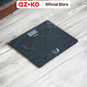 AZKO Kris 35X29X2.1 cm Timbangan Badan Digital Personal Body Weight Scale Alat Pengukur Berat Badan Penghitung Berat Tubuh - Hitam
