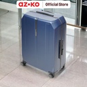 AZKO Luggo Fort Koper Pc Tsa Lock Hardcase Luggage Koper Bagasi Dengan Tsa Tas Jalan-Jalan Travel Bag Tas Roda - Biru Tua, 20 inci