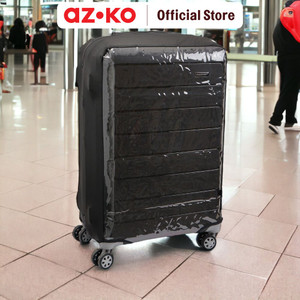 AZKO Passport Sarung Koper Side Open Pelindung Koper Transparan Luggage Cover Sarung Trolley Bag Aksesoris Koper - S