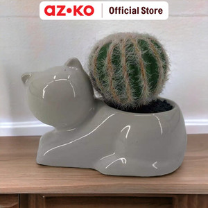 AZKO Arthome Tanaman Artifisial Sukulen Dengan Pot Silhowhite Tumbuhan Tanaman Buatan Dekorasi Plant Sintetis Pajangan Rumah Serbaguna Hiasan Properti Foto - Cat