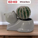 AZKO Arthome Tanaman Artifisial Sukulen Dengan Pot Silhowhite Tumbuhan Tanaman Buatan Dekorasi Plant Sintetis Pajangan Rumah Serbaguna Hiasan Properti Foto - Cat