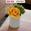 AZKO Arthome 9.5 cm Bunga Artifisial Mix Tumbuhan Buatan Bunga Hias Cantik Sintetis Tanaman Artificial Dekorasi Flower Pajangan Rumah Serbaguna Hiasan Properti Foto - Kuning