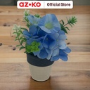 AZKO Arthome 7 cm Bunga Artifisial Mix Tumbuhan Buatan Bunga Hias Cantik Sintetis Tanaman Artificial Dekorasi Flower Pajangan Rumah Serbaguna Hiasan Properti Foto - Biru