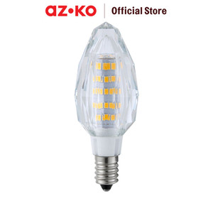AZKO Krisbow Bohlam Led Candle Crystal 4 Watt Cool Daylight E14 - Putih - 4 Watt, Cool Daylight