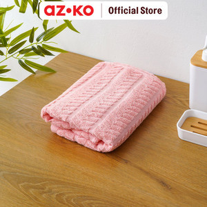 AZKO Forhom Handuk Mandi Herringbone Bath Towel Handuk Dewasa Anduk Badan Perlengkapan Mandi - Pink