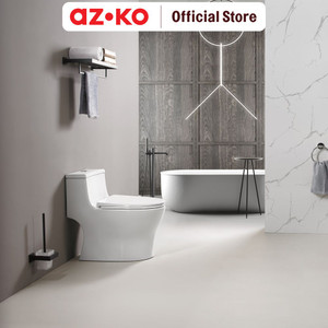AZKO Acroz Kloset Duduk Siphonic Monoblock A8867 Sitting Toilet Wc Duduk Perlengkapan Kamar Mandi Bathroom Tools