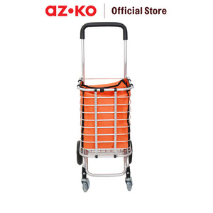 AZKO Passport Troli Belanja Aluminium - Silver Alat Pengangkut Barang Dengan Roda Foldable Shopping Cart Trolley Belanja