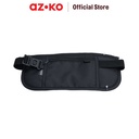 AZKO Passport Tas Pinggang Dengan Rfid Block Protection - Hitam Waist Bag Mini Bag Fanny Pack Tas Sabuk Cowok Fashion Pria