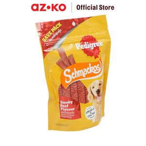 AZKO Pedigree 300 gr Schmackos Cammilan Anjing Smokey Beef Makanan Ringan Anjing Dog Snack Kebutuhan Hewan Peliharaan
