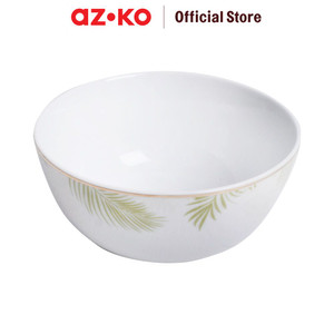 AZKO Delicia Set 16 Pcs Perlengkapan Makan Porcelain Palm Leaf Set Piring MakanMangkukMugGelasPeralatan MakanDining Tool