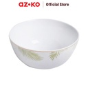 AZKO Delicia Set 16 Pcs Perlengkapan Makan Porcelain Palm Leaf Set Piring MakanMangkukMugGelasPeralatan MakanDining Tool