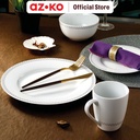 AZKO Delicia Set 16 Pcs Minlis Perlengkapan Makan Premium Dinner Set Plate Aesthetic Eating Utensils Peralatan Makan Set Piring Gelas Mangkok
