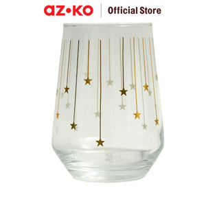 AZKO Delicia 380 ml Set 3 Pcs Sterne Gelas Stemless Cup Gelas Beling Wadah Minuman Peralatan Minum Food Grade Drinkware