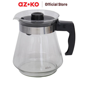 AZKO Delicia Set 5 Pcs Teko Dan Cangkir - Hitam Set Water Jug With Glass Pitcher Dengan Tutup Dan Handle Wadah Penyimpanan Air Peralatan Minum