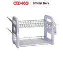 AZKO Stora Prime Rak Piring 2 Tingkat - Putih Dish Rack Tempat Peralatan Makan Perlengkapan Dapur Rak Pengering Alat Makan
