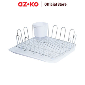 AZKO Stora Wilder Rak Piring - Putih Dish Rack Tempat Peralatan Makan Perlengkapan Dapur Rak Pengering Alat Makan