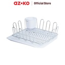 AZKO Stora Wilder Rak Piring - Putih Dish Rack Tempat Peralatan Makan Perlengkapan Dapur Rak Pengering Alat Makan