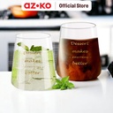 AZKO Delicia 460 ml Set 2 Pcs Goldie Gelas Borosilikat Cup Wadah Minuman Peralatan Minum Food Grade Drinkware