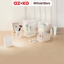 AZKO Stora 10.7X7X7.5 cm Kotak Penyimpanan Frosted Mini Storage Box Tempat Alat Tulis Makeup Aksesoris Serbaguna Wadah Penyimpanan Multifungsi Organizer Meja