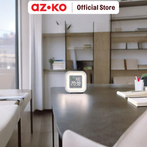 AZKO Arthome Jam Meja Led Digital 3547 - Putih Desk Clock Jam Digital Aesthetic Dekorasi Meja Hiasan Rumah Tempat Komersial