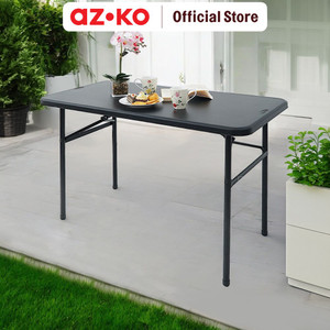 AZKO Soleil 122X61 cm Meja Taman Lipat - Hitam Foldable Garden Desk Picnic Table Meja Halaman Serbaguna Furniture Indoor Outdoor