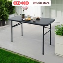 AZKO Soleil 122X61 cm Meja Taman Lipat - Hitam Foldable Garden Desk Picnic Table Meja Halaman Serbaguna Furniture Indoor Outdoor