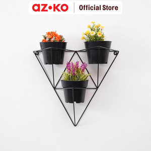 AZKO Arthome 40 cm Rak Tanaman Gantung 3 Pot Plant Rak Rak Tumbuhan Serbaguna Peralatan Berkebun Standing Pot