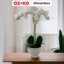 AZKO Arthome 60 cm Bunga Artifisial Orchid 3 Stem Dengan Pot Crm - Ungu Tumbuhan Buatan Bunga Hias Cantik Sintetis Tanaman Artificial Dekorasi Flower Pajangan Rumah Serbaguna Hiasan Properti Foto
