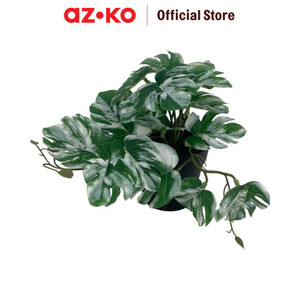 AZKO Arthome 20 cm Tanaman Artifisial Greenary Dengan Pot - Hijau Tumbuhan Tanaman Buatan Dekorasi Plant Sintetis Pajangan Rumah Serbaguna Hiasan Properti Foto