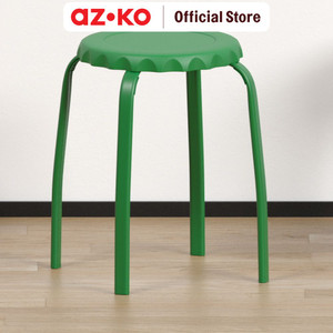 AZKO Soleil Soda Bangku Metal PP Multipurpose Stool Bangku Makan Cafe Restoran Tempat Duduk Serbaguna Furniture Interior Rumah - Merah