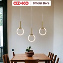 AZKO Eglare Odelia Lampu Gantung Hias Led Hanging Lamp Lighting Plafon Light Lampu Langit Langit Ceiling Light - 1 Lamp Oval Brass