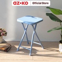 AZKO Soleil Plays Bangku Lipat Metal Pp Multipurpose Stool Bangku Makan Cafe Restoran Tempat Duduk Serbaguna Furniture Interior Rumah - Biru