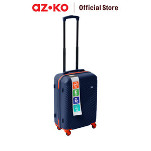 AZKO Supercase Flash On Koper ABS Tsa Lock Hardcase Luggage Koper Bagasi Dengan Tsa Tas Jalan-Jalan Travel Bag Tas Roda - Hitam/Hijau, 24 inci