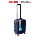 AZKO Supercase Flash On Koper ABS Tsa Lock Hardcase Luggage Koper Bagasi Dengan Tsa Tas Jalan-Jalan Travel Bag Tas Roda - Hitam/Hijau, 24 inci