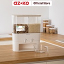 AZKO Kris 10 Kg Tempat Beras Grid - Putih - Double Grid