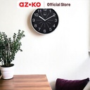 AZKO Arthome 30 cm Jam Dinding Aluminium 90645Zw - Hitam