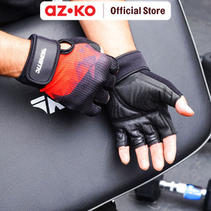 AZKO Kinetic Sarung Tangan Gym Extra Comfort Gym Gloves Pelindung Tangan Olahraga Weight Lifting Wristband Protection Sport Gloves - M