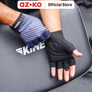 AZKO Kinetic Sarung Tangan Gym Lightweight Gym Gloves Pelindung Tangan Olahraga Weight Lifting Wristband Protection Sport Gloves - M