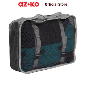 AZKO Passport Set 7 Pcs Tas Organizer Organizer Bag Set Perlengkapan Traveling Tas Serbaguna Toiletries Pouch - Abu-abu