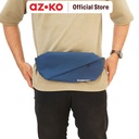 AZKO Passport Warren Tas Pinggang - Biru Navy Waist Bag Mini Bag Fanny Pack Tas Sabuk Cowok Fashion Pria