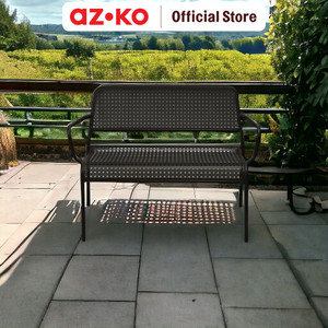 AZKO Soleil Hiro Bangku Taman 3 Dudukan - Sandy Coffee