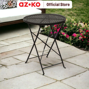 AZKO Soleil 60 cm Hiro Meja Taman Lipat - Coffee