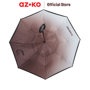 AZKO Passport Payung Reversible Gradient Umbrella Stick Payung Otomatis Terbuka Perlindungan Hujan Dan Matahari