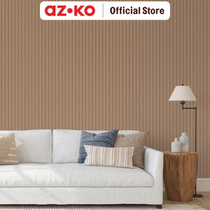 AZKO Maxbuilt 290X4.7X2cm Panel Dinding Flex Motif Kayu - Cokelat Wenge