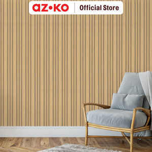 AZKO Maxbuilt 290X12X1.2 cm Panel Dinding Ps Motif Kayu - Cokelat Maple