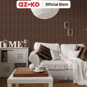 AZKO Maxbuilt 290X12X1.2 cm Panel Dinding Ps Motif Kayu - Cokelat Oak
