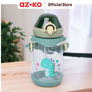 AZKO Kris 500 ml Botol Minum Anak Tritan Dino - Hijau